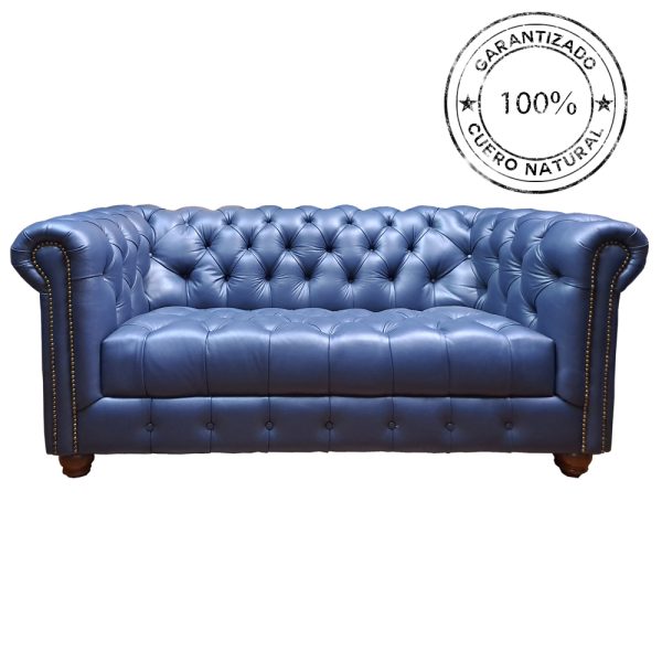 SOFÁ CHESTERFIELD AZUL 170cm DE EXHIBICIÓN