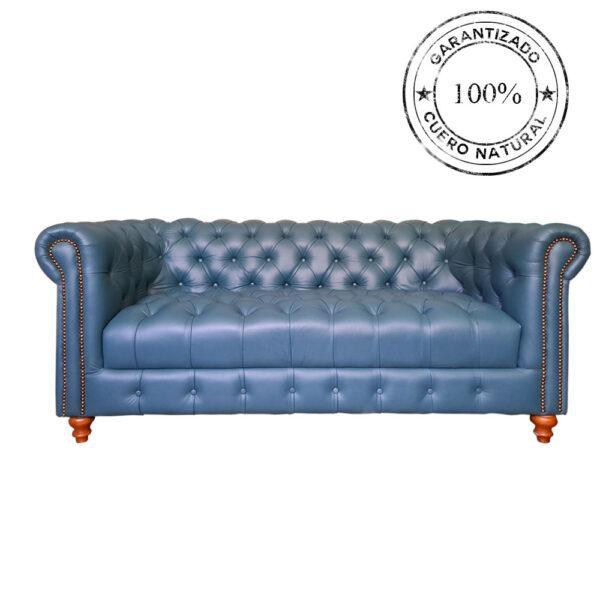 SOFÁ CHESTERFIELD CAPITONÉ CELESTE DE 190cm